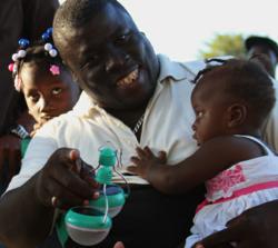 Solar lights in Haiti